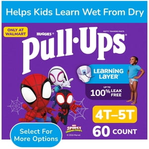 Pull-Ups Boys' Potty Training Pants, 4T-5T, 60 Count