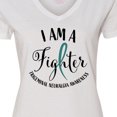 thumbnail image 4 of Inktastic Trigeminal Neuralgia Awareness I Am a Fighter Women's V-Neck T-Shirt, 4 of 5