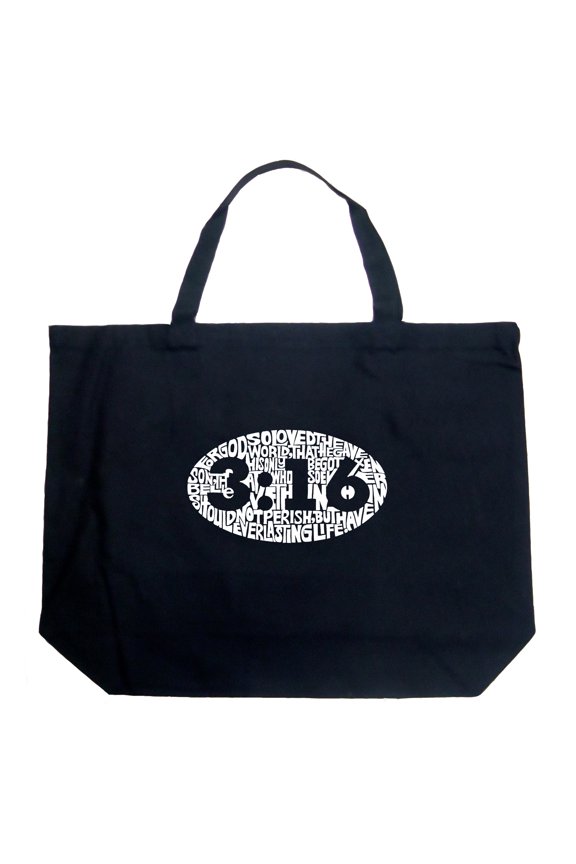 Large Word Art Tote Bag - John 3:16