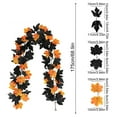 thumbnail image 3 of RoamHome Halloween Artificial Maple Leaf Vines Garland 2PCS 78.74 Inch Black Hanging Wreath for Halloween Party Decoration Indoor Outdoor, 3 of 6