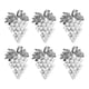 thumbnail image 1 of Juego de 6 anillos de servilleta de metal con forma de uva y perlas de diamantes para Navidad, días festivos, bodas, fiestas de Halloween y decoración de cenas, 1 of 8