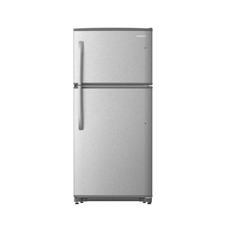 Daewoo RTE18GSSLD Top Mount Refrigerator 18. Cu. Ft. | Stainless (Best Bottom Mount Fridge)