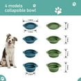 thumbnail image 2 of GOOPAWS Silicone Non-Skid Travel Cat & Dog Bowl, 2 count, Blue/Green, 2 of 5