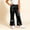 A342 Black, variant on Kids Girls Shiny Metallic Flare Pants Faux Leather Bell Bottoms Elastic Waist Trousers for Dance Disco Party Casual Wear