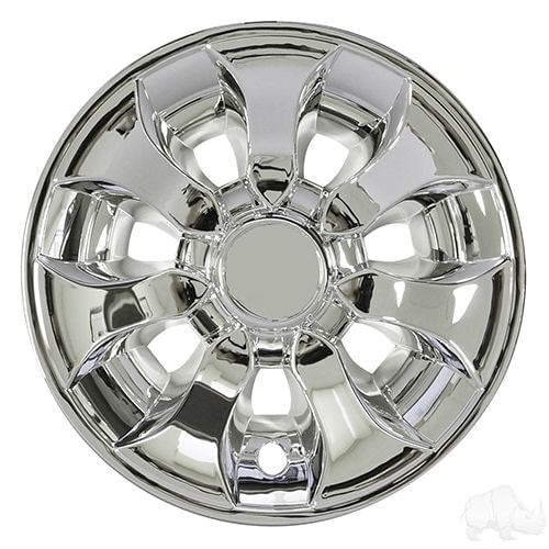 Red Hawk Wheel Cover, 8 in. Driver Chrome - CAP-0044