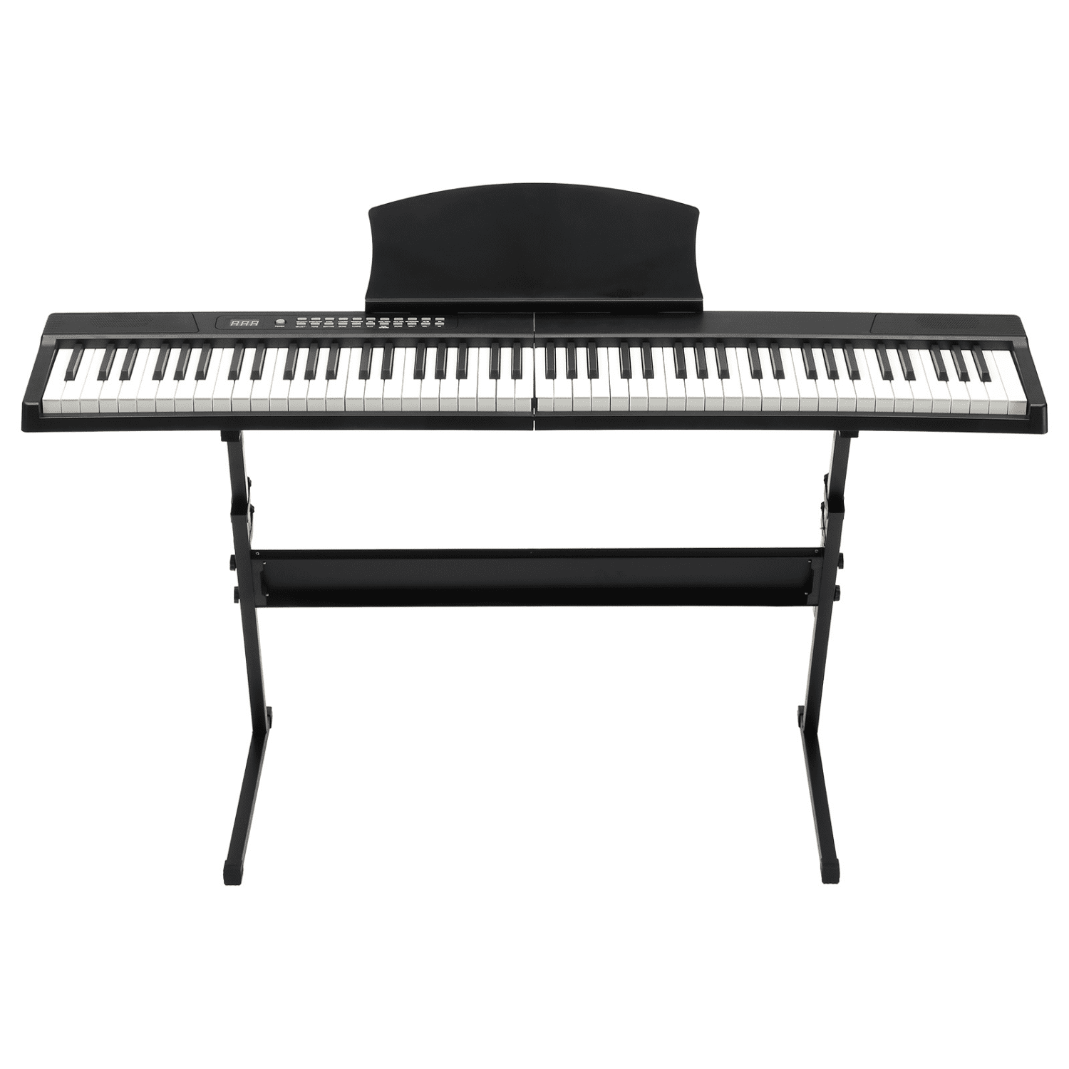 Hassch 88 Key Magnetic Connection Digital Piano with Stand and Bag, Semi-Weighted Keyboard with Headphone and MIDI Bluetooth for Beginners, Black