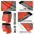 thumbnail image 5 of BROKIG Mens 5" Gym Bodybuilding Shorts Running Workout Lightweight Shorts with Pockets (XX-Large, Orange), 5 of 6