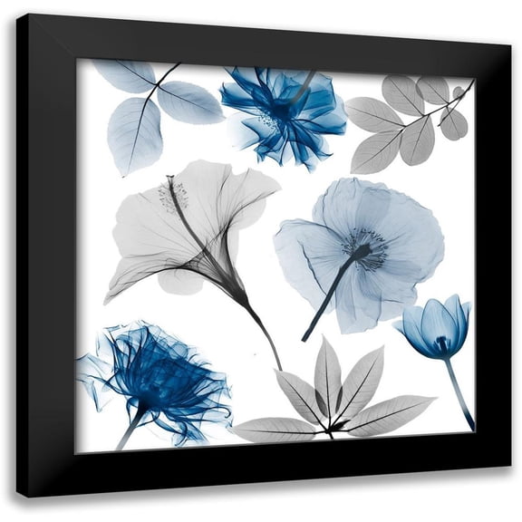Koetsier, Albert 12x12 Black Modern Framed Museum Art Print Titled - Floral Collage 4