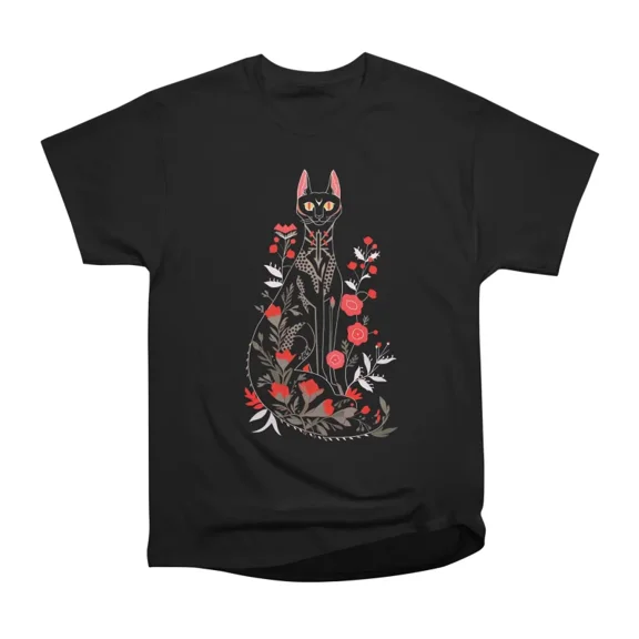 Black Cat Garden T-Shirt Tee Gift For Him Merch For Her Apparel For Friend