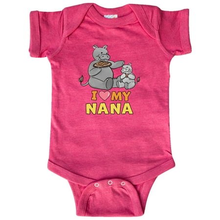 

Inktastic I Love My Nana Hippos Gift Baby Boy or Baby Girl Bodysuit