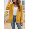 thumbnail image 3 of Women Casual Cardigan Sweater Front Open Long Sleeve Knitted Jacket with Pockets, 3 of 5