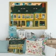 thumbnail image 3 of Designart 'Abstract Yellow Facade of Houses In Street In Paris' French Country Framed Art Print, 3 of 4