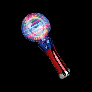Kawaii Rainbow 3D Fruits Liquid Glitter Wand Pen Light Up Blinking LED