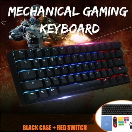 ANNE PRO 2 Gateron Switch 60% RGB Mechanical Gaming Keyboard- (Brown Blue Red (Best Red Switch Keyboard)