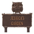 thumbnail image 1 of Owl Garden Personalized Lawn Plaque - Antique Copper, 1 of 1
