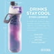 thumbnail image 5 of Botella de agua O2COOL Mist 'N Sip 2 en 1 Mist And Sip 600 ml, 5 of 9