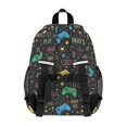 thumbnail image 3 of Game Controller Black Pattern Backpack for School, Cute School Bag with Adjustable Shoulder Straps and Padded Back, 15"x11.42"x5.5", 3 of 5