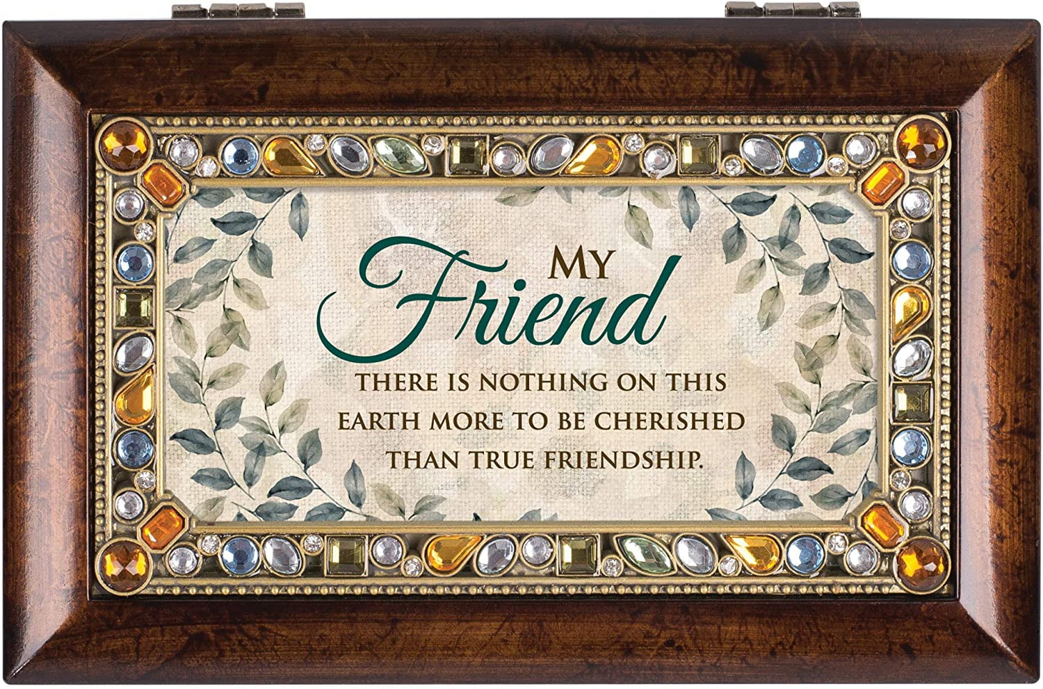 Cottage Garden That's What Friends Are For Music Box Jewelry Box 3x5 Photo Frame