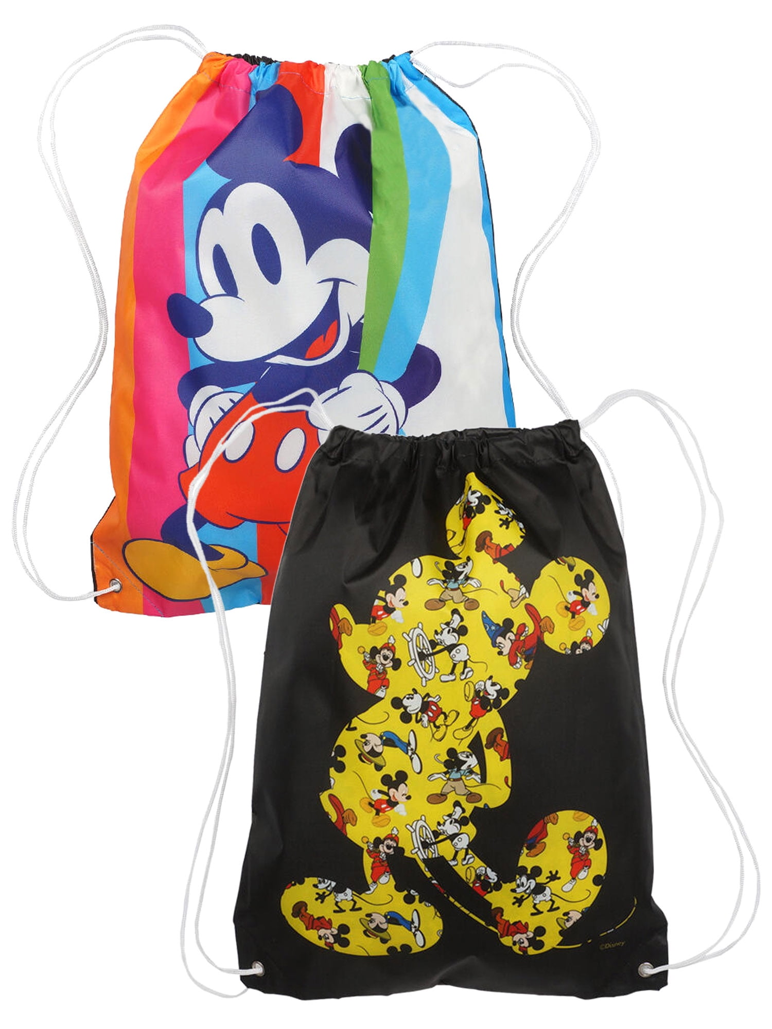 Disney Mickey Mouse & Friends Drawstring Backpack School Sport Gym Bag for Kids
