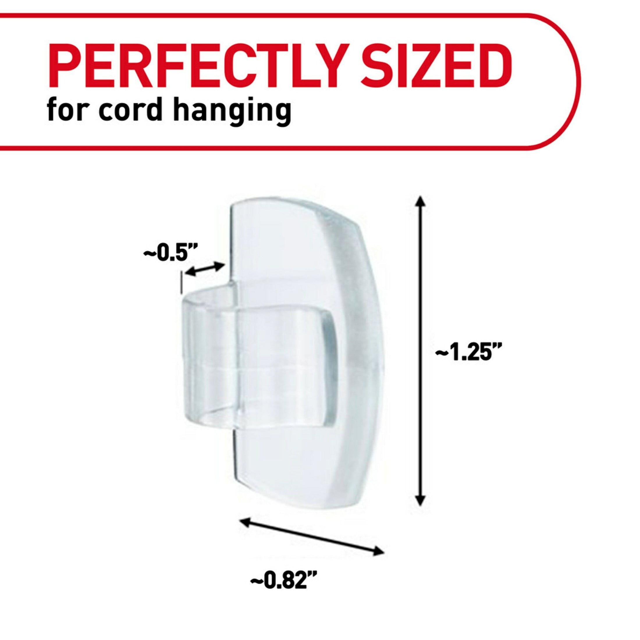 (3 pack) Command Round Cord Clips, Clear, Damage Free Organizing, 4 Cord Clips and 5 Strips