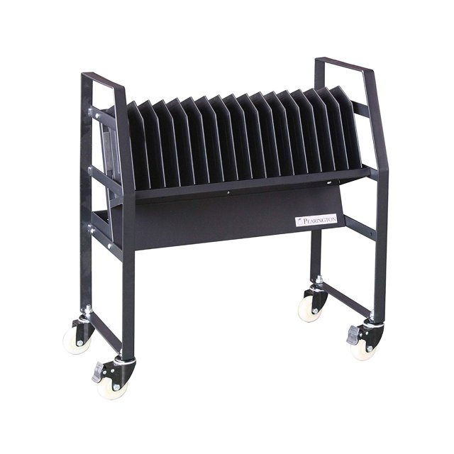 Pearington-PEAR-91361,16 Device Mobile Open Charging Cart for iPads,Chromebooks & Laptop Computers,Compatible with Any Screen Size,Easy Access Slots,Removable Dividers,Small Footprint,Surge Protection
