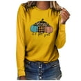 thumbnail image 1 of Staron Chemises à Manches Longues pour Femmes Mode d'Automne It's Fall Yall Tuniques Hauts Col Rond T-Shirt Graphique Citrouille Chic Décontracté Mignon Travail T-Shirts Hauts Cadeaux à Moins de 10 Dollars pour Femmes, 1 of 3