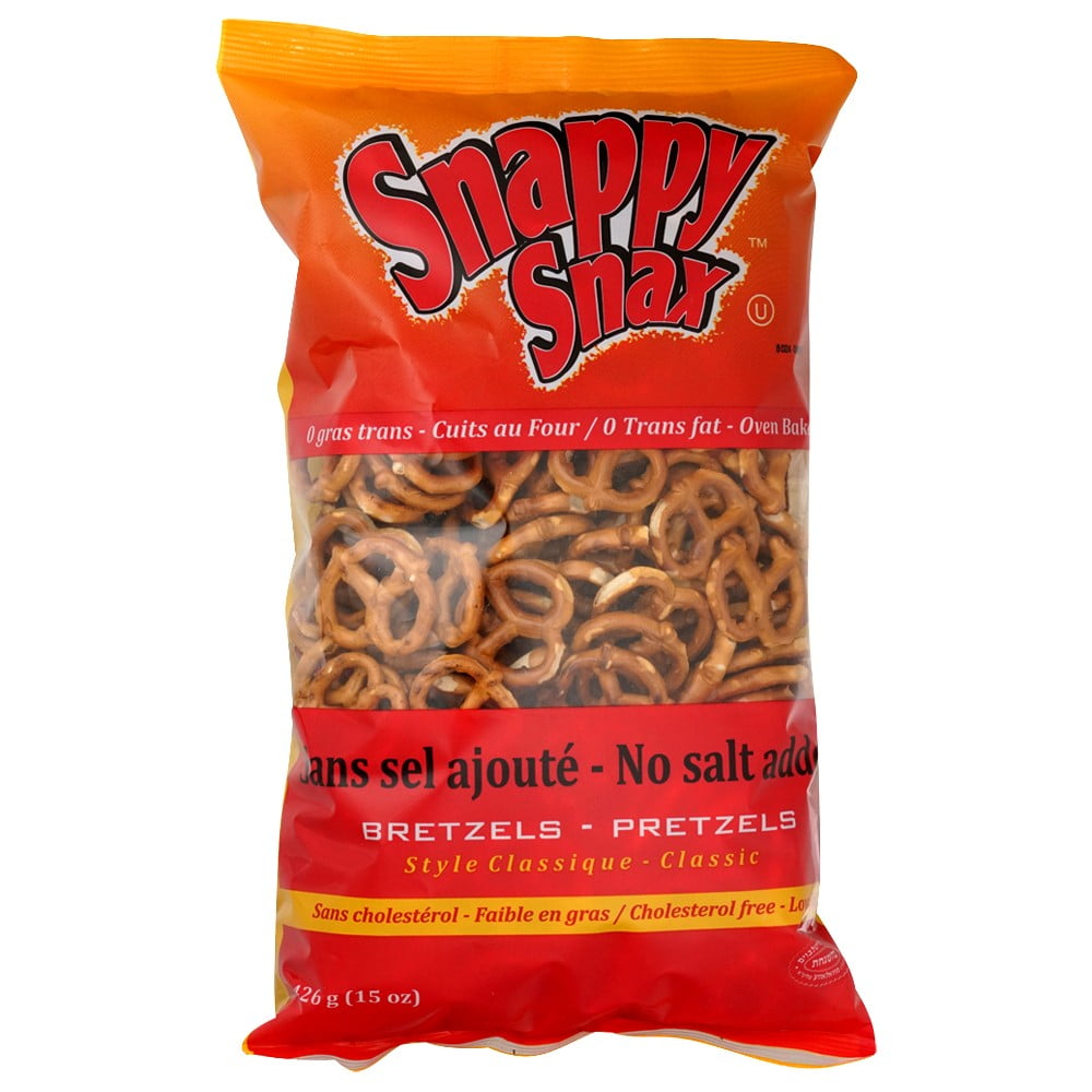 L - Pretzels Mini No Salt, Snappy Snax L - Pretzels Mini No Salt