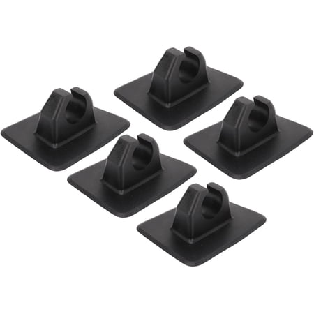 ABCISI Kayak Paddle Holder Clips 5pcs Kayak Oar Clips Plastic Inflatable Boat Oar Clip Fasteners with Paddle Rod Brackets for Fishing Canoe Accessories Black