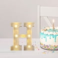 thumbnail image 4 of HaoXun LED Letter Lights Alphabet Lamp - ABS Plastic Marquee Letters with Built-in LED Lighting for Birthday Party Wedding Home Decorations, 4 of 6