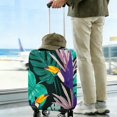 thumbnail image 3 of Stretch Luggage Cover S(18-20in)– Elastic Travel Suitcase Protector with Handle Openings & Bottom Closure, Washable Polyester Spandex Suitcases Cover, Tropical Forest Jungle Print, 3 of 5