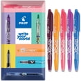 thumbnail image 1 of Pilot Frixion Stylo à Bille Roulante Effaçable FR7 - Lot de 5 - Rouge Vin, Corail, Abricot, Violet, Bleu Ciel, 1 of 5