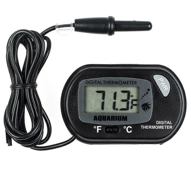 Akvariumtermomètre LCD Akvariumtermomètre numérique avec une tasse d'aspiration, et Nedsänkningsprob de l'Aquarium, le Terrarium