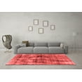 thumbnail image 3 of Ahgly Company Machine Washable Indoor Square Abstract Red Modern Area Rugs, 6' Square, 3 of 4