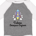 thumbnail image 4 of Inktastic Future Aerospace Engineer Rocket Girls Long Sleeve Baby Bodysuit, 4 of 5