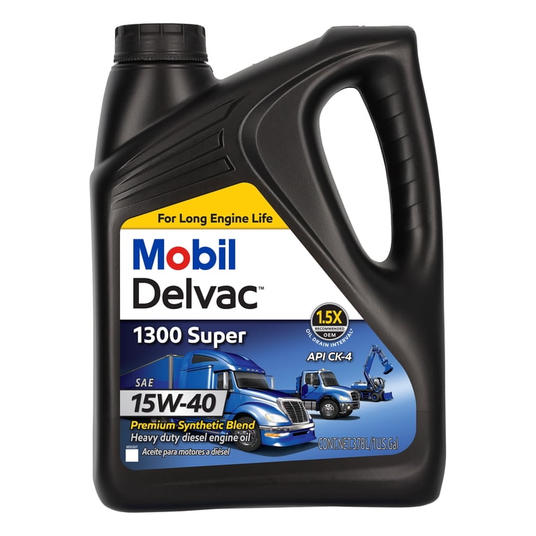 2 pack) Mobil Delvac 1300 Super Heavy Duty Premium Synthetic Blend