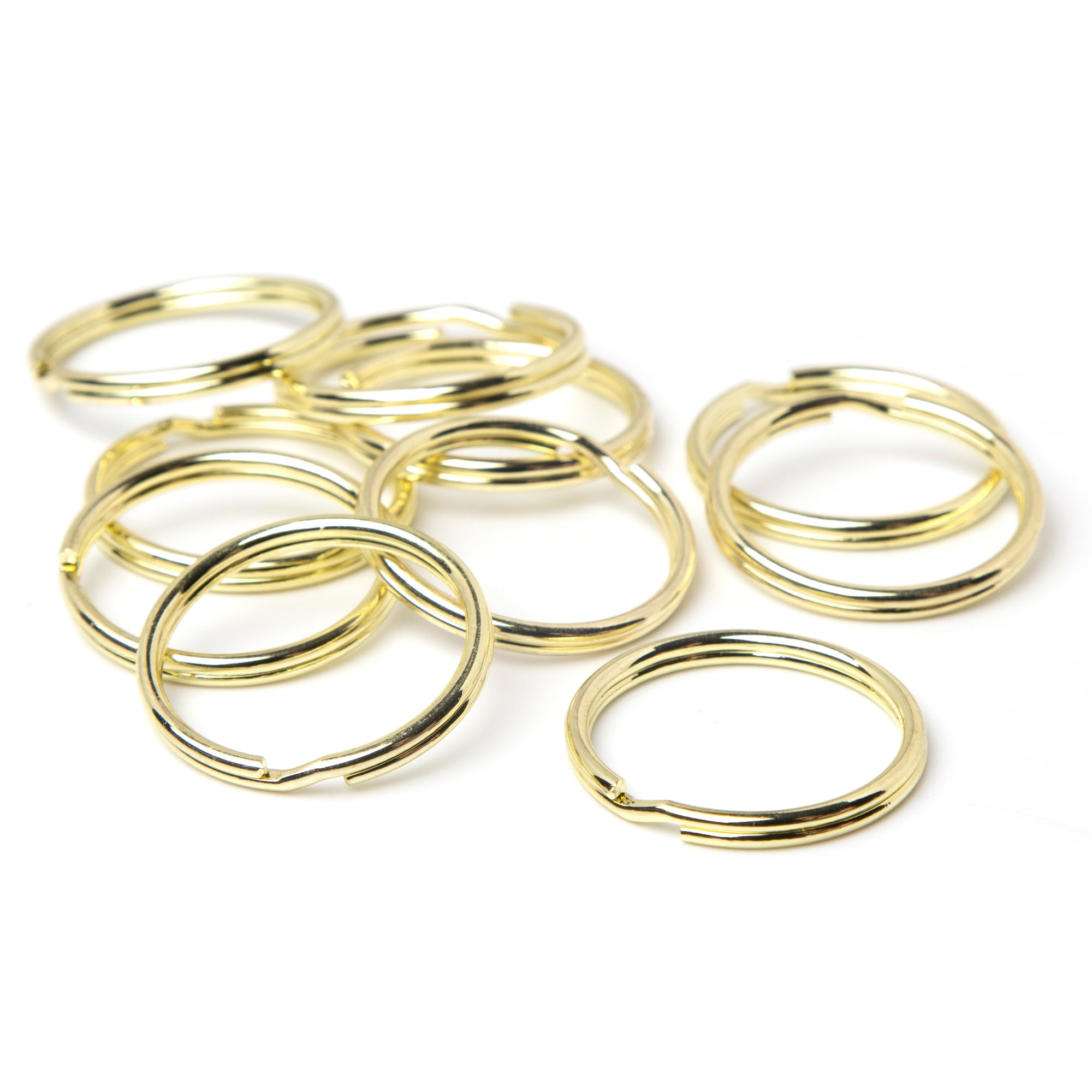 35mm Round Split Rings For Key Rings Bags Purses Gold Plated 10 50 100