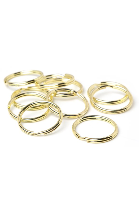 Gold Keychain Key Rings-10 Piece Set