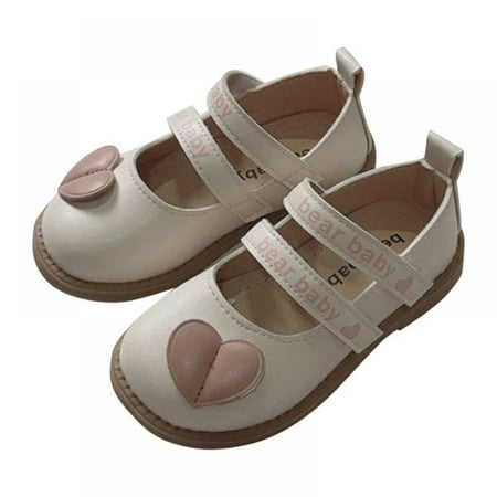 

Newway Non-Slip Toddler Casual Garden Dance Shoes For Children Girl Princess Letter Print Love Soft Rubber Sole Shoes PU