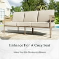 thumbnail image 5 of Sophia & William 5 Seat Patio Outdoor Furniture Set Wooden-like Streamlined Conversation Set with Swivel Chairs & Combined Coffee Table, Beige, 5 of 9