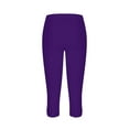 thumbnail image 5 of Women's Yoga Capris Pants New Capris Leggings for Women Knee Length Capris Leggings 2025 Summer Cropped Pants Casual Comfy Capris Yoga Gym Pants Ladies Capris New Purple XL, 5 of 6