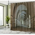 thumbnail image 5 of Ambesonne Historic Shower Curtain, Corridor in Fortress, 69"Wx84"L, Sand Brown, 5 of 5