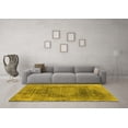 thumbnail image 3 of Ahgly Company Machine Washable Indoor Rectangle Oriental Yellow Industrial Area Rugs, 2' x 5', 3 of 4