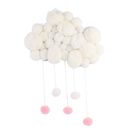 

2023 Summer Savings! WJSXC Home Decor Clearance Pompom Cloud Wall Hangings Creative Indoor Home Wall Hangings White
