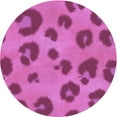 thumbnail image 1 of Ahgly Company Machine Washable Indoor Round Transitional Bright Neon Pink Purple Area Rugs, 4' Round, 1 of 7