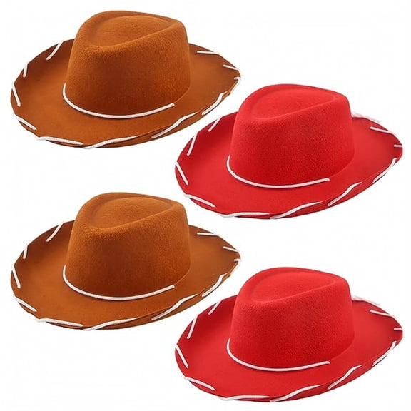 Kids Western Cowboy Hat for Girl Boy Wide Brim Beach Cowgirl Hat with Belt Buckle Cattleman Cowboys Hats 4-10 Years