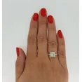 thumbnail image 2 of 14K White Gold Plated 2.30Ct Square Pave Princess Cut Diamond Engagement Ring Women's, 2 of 2