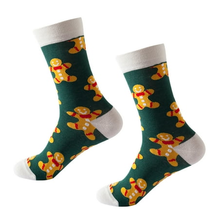 

Waroomhouse 1 Pair Mid Calf Socks Merry Christmas Soft Non-slip Stretchy Breathable Festival Supplies Cotton Spring Autumn Xmas Short Holiday Socks for Daily Wear