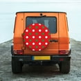 thumbnail image 6 of Logiee White and Green Polka Dot Print Spare Tire Cover, Universal Wheel Protectors,Waterproof Dust-Proof UV Sun Wheel Tire Cover,Fit for SUV, RV, Travel Trailer, Truck-16 inch, 6 of 6