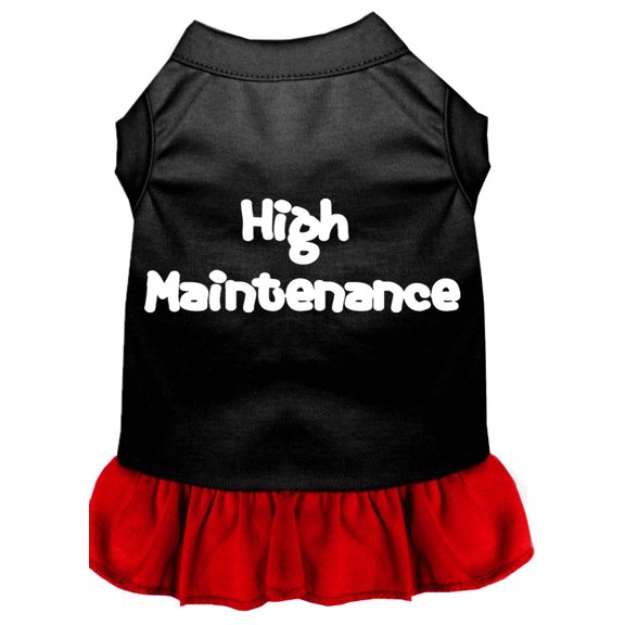 Pet Dog Cat Dress Screen Printed, "High Maintenance"