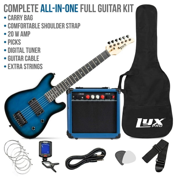 LyxPro Kit de démarrage pour guitare électrique 30 pouces pour